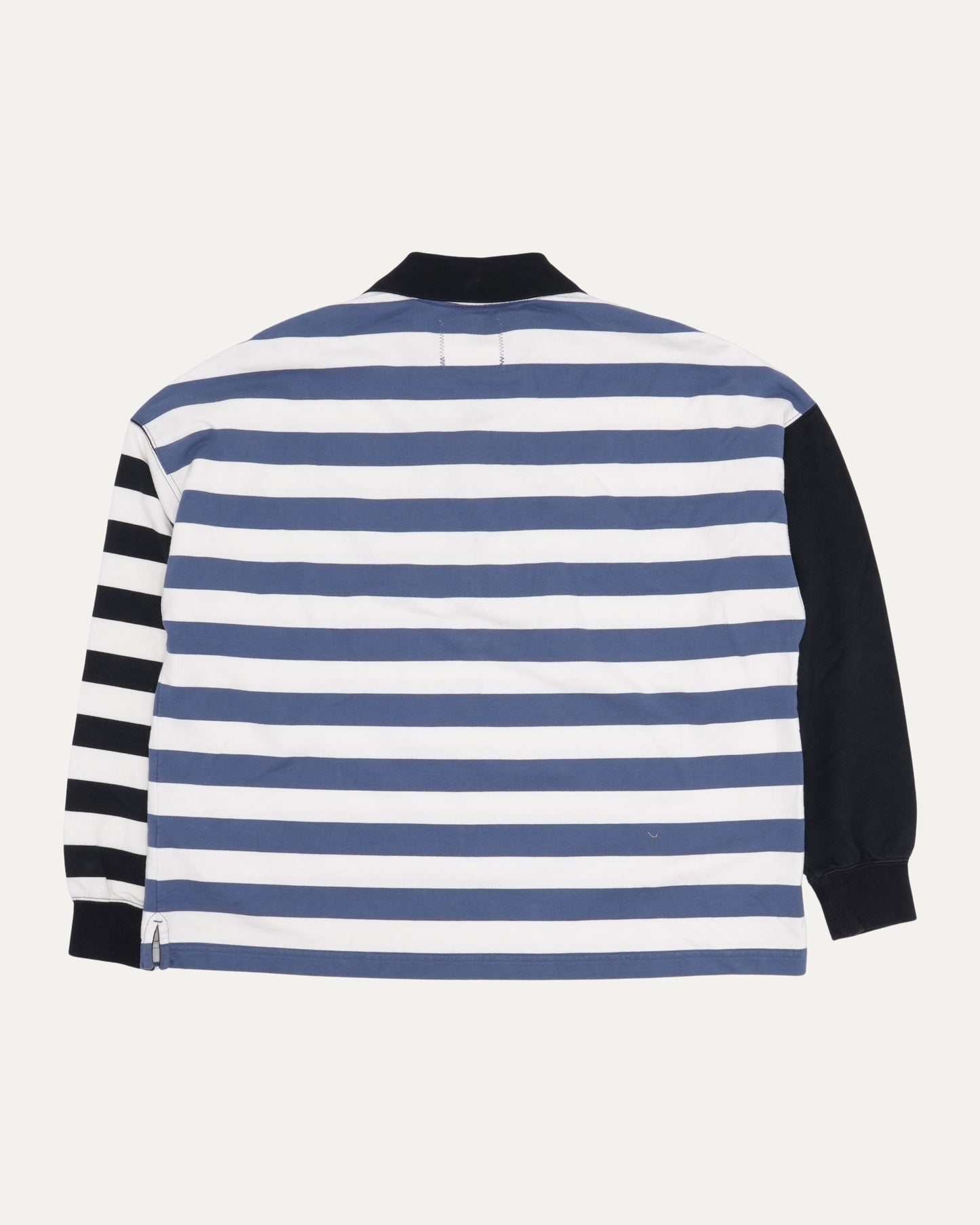 Striped Quarter Zip Long Sleeve T-Shirt