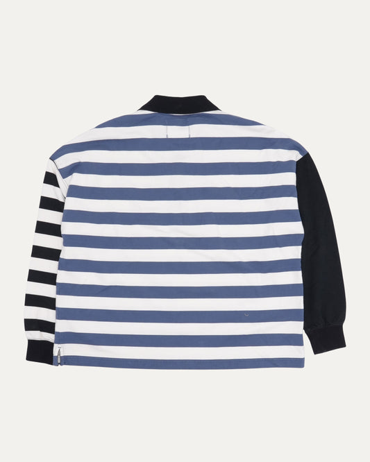 Striped Quarter Zip Long Sleeve T-Shirt