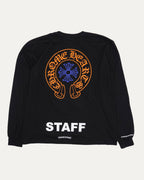 Staff Horseshoe Logo Long Sleeve Pocket T-Shirt