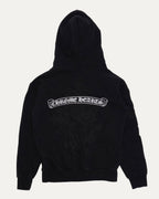 Tonal Cross Vertical Logo Zip Up Hoodie
