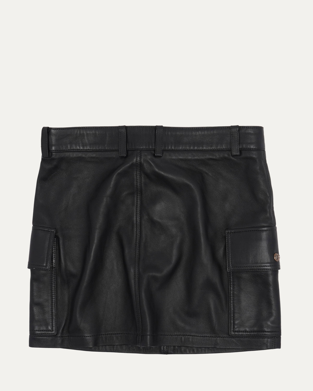 Leather Cargo Skirt