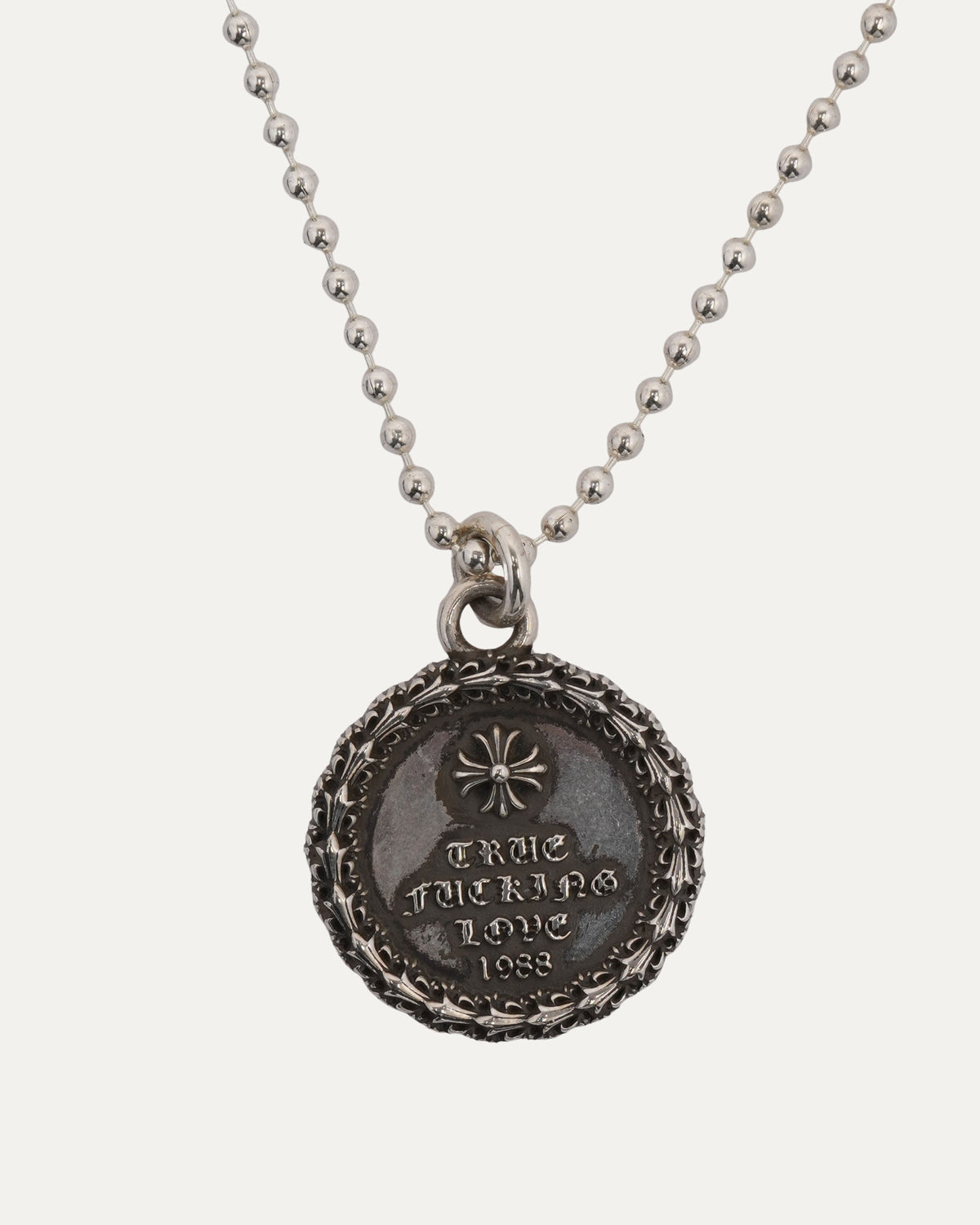 True Fucking Love Medallion Necklace