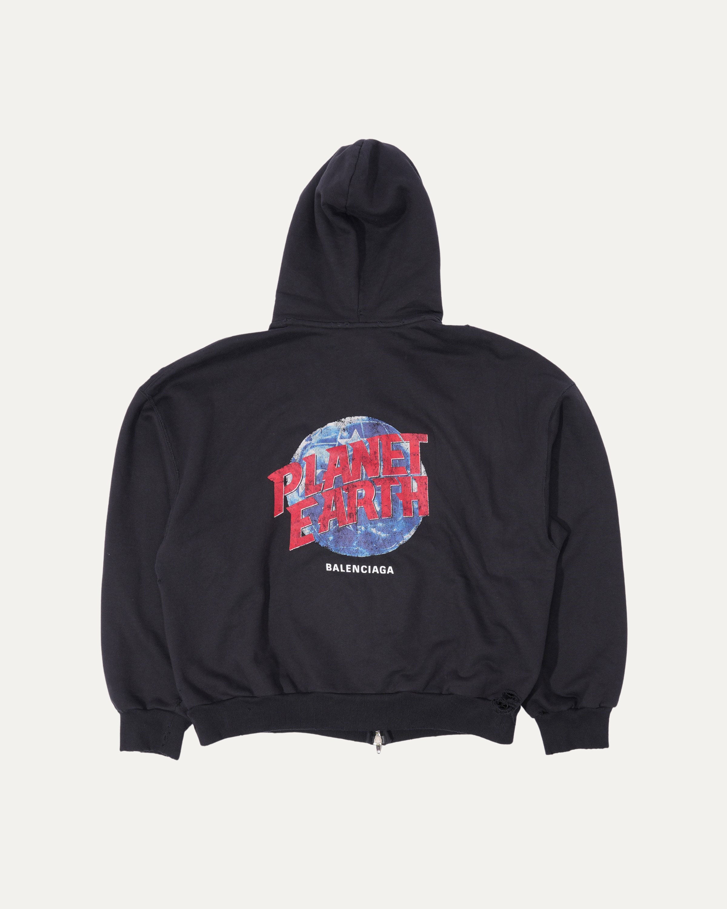 Planet Earth Zip Up Hoodie