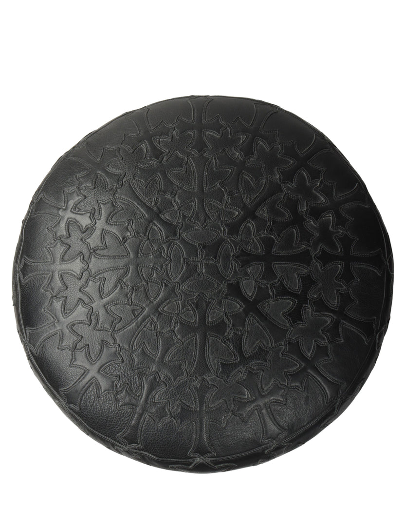 Leather Cross Patch Stool