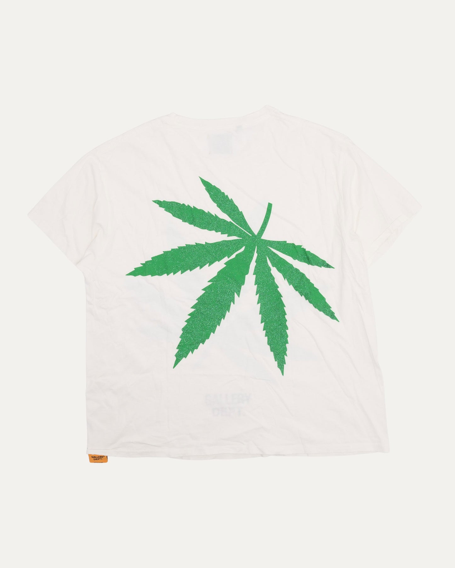 Glitter Print Weed Leaf T-Shirt
