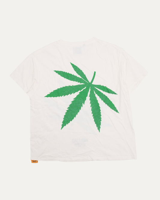 Glitter Print Weed Leaf T-Shirt