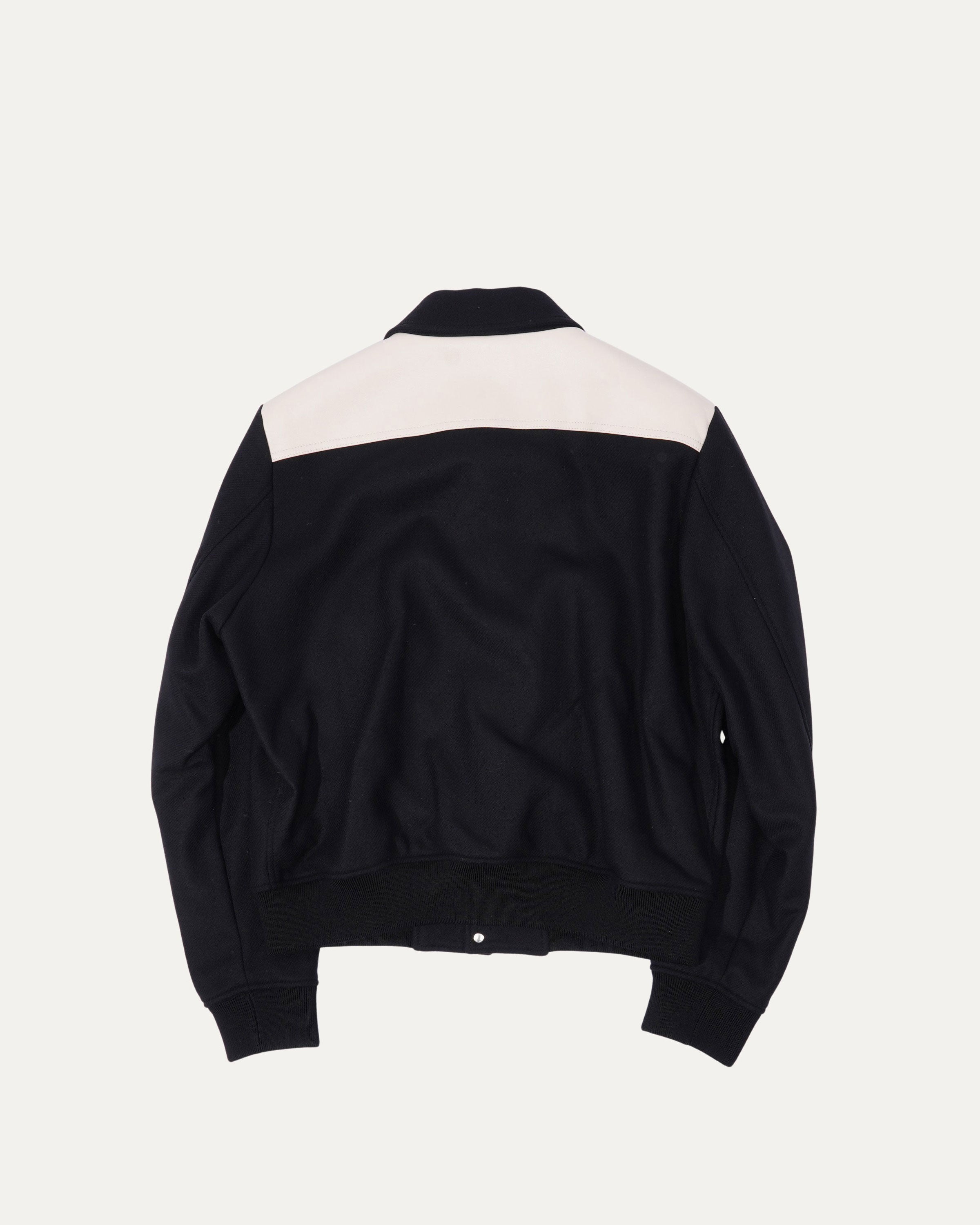 Logo Embroidered Wool-Bend Twill Varsity Jacket