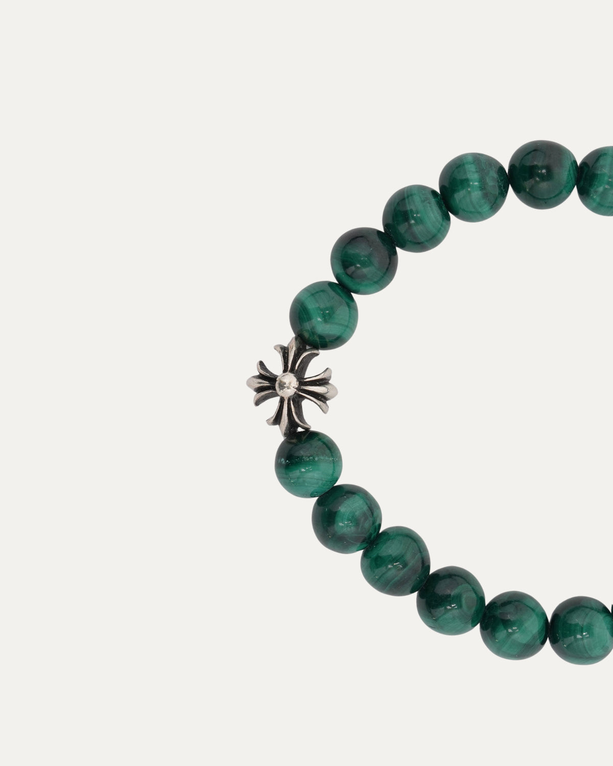 6mm Malachite Plus Cross Bead Bracelet