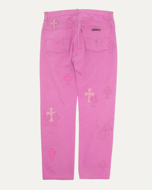 Sex Records Repaired Levi's 501 Cross Patch Jeans