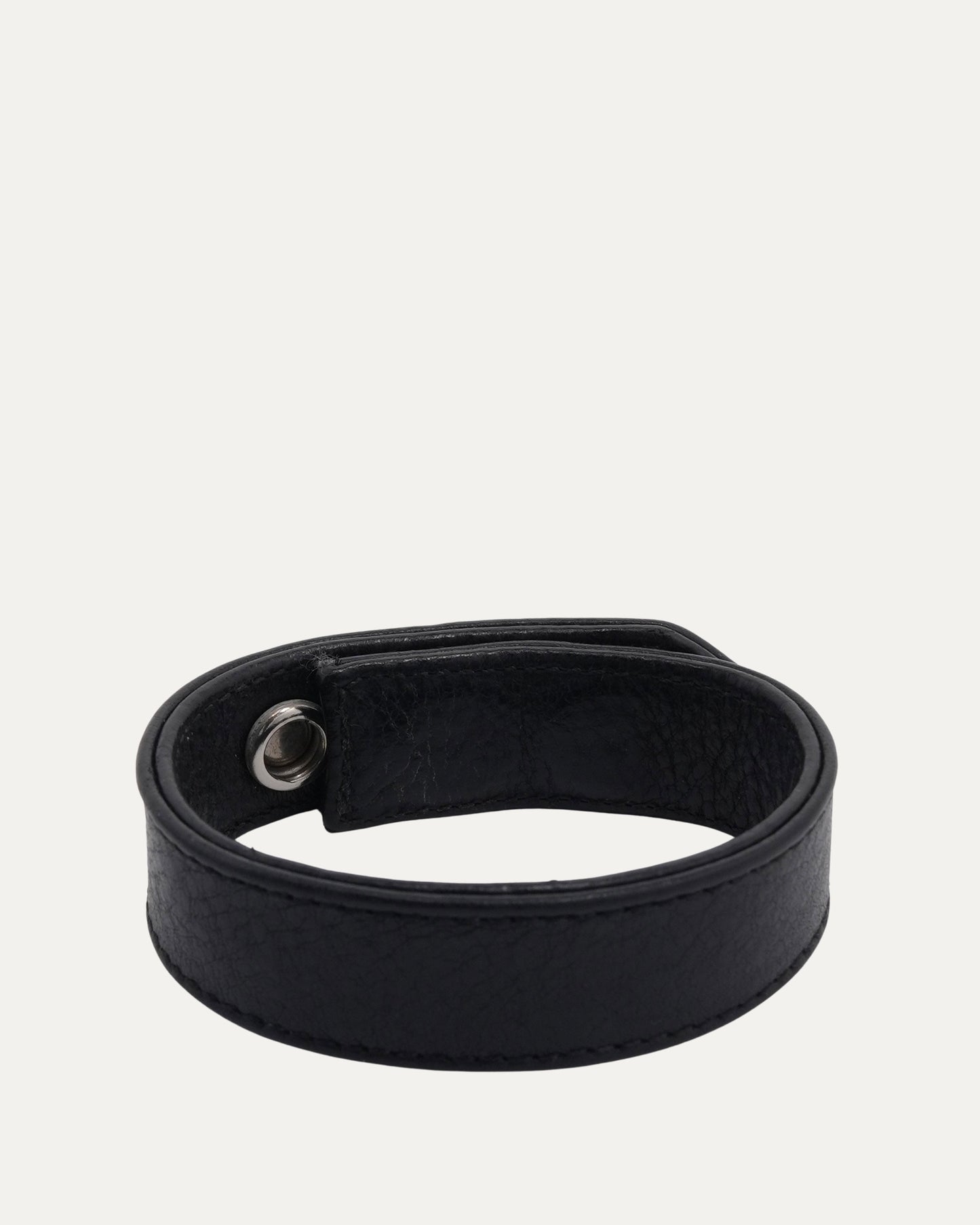 3 Button 2 Snap Multi Motif Leather Bracelet