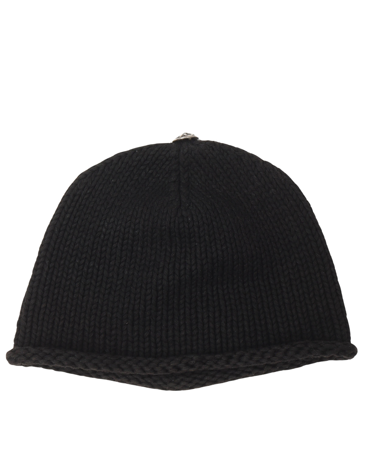 Silver Cross Patch Wool Beanie
