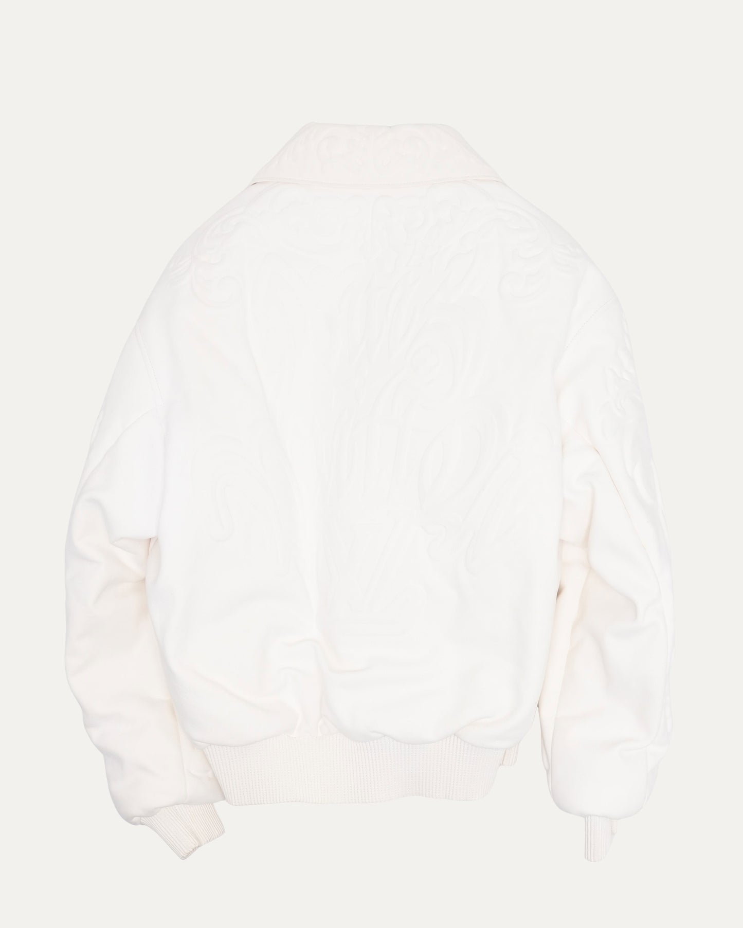 LV Ornaments Leather Blouson Jacket
