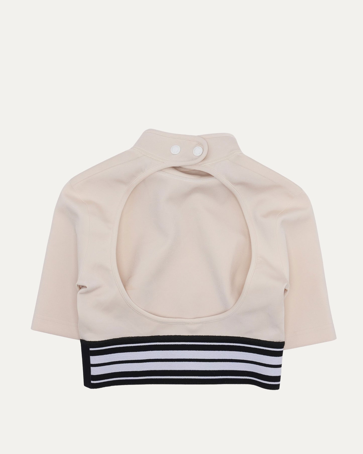 Cropped Neoprene Turtleneck Shirt