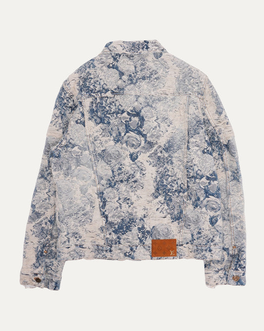 Floral Tapestry Denim Trucker Jacket