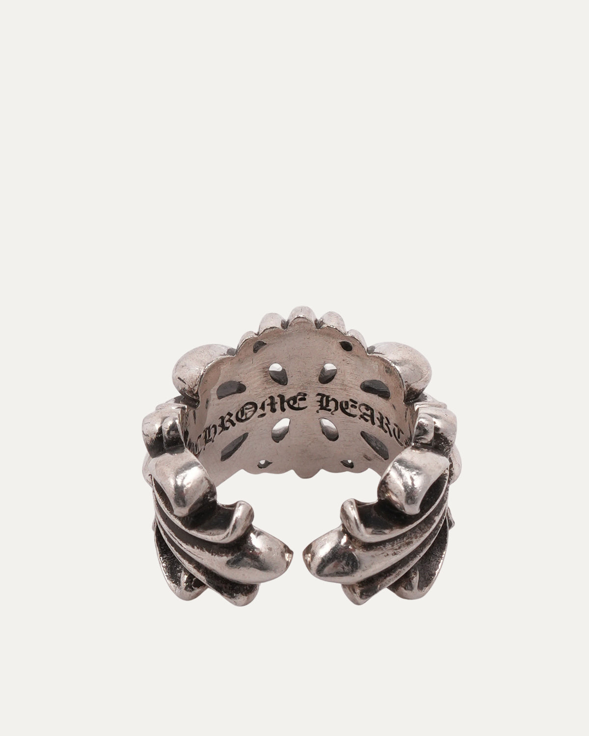 Double Floral Cross Ring