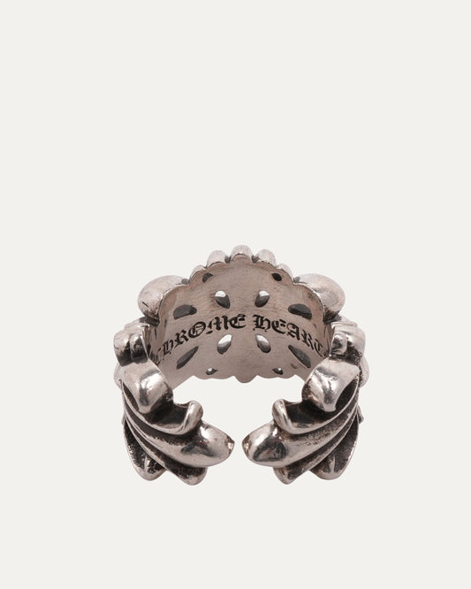 Double Floral Cross Ring