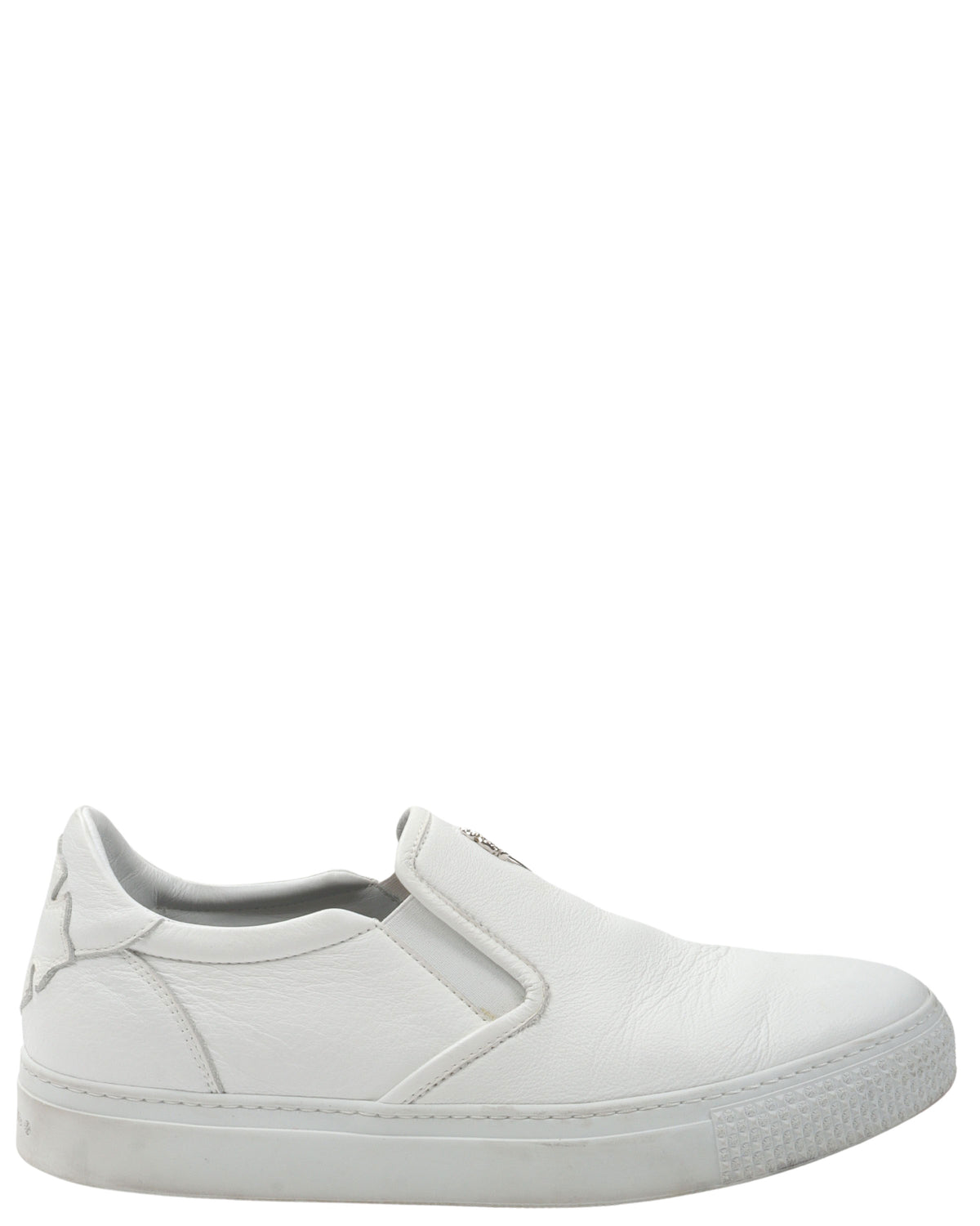 Dagger Embellished Slip-On Leather Sneaker
