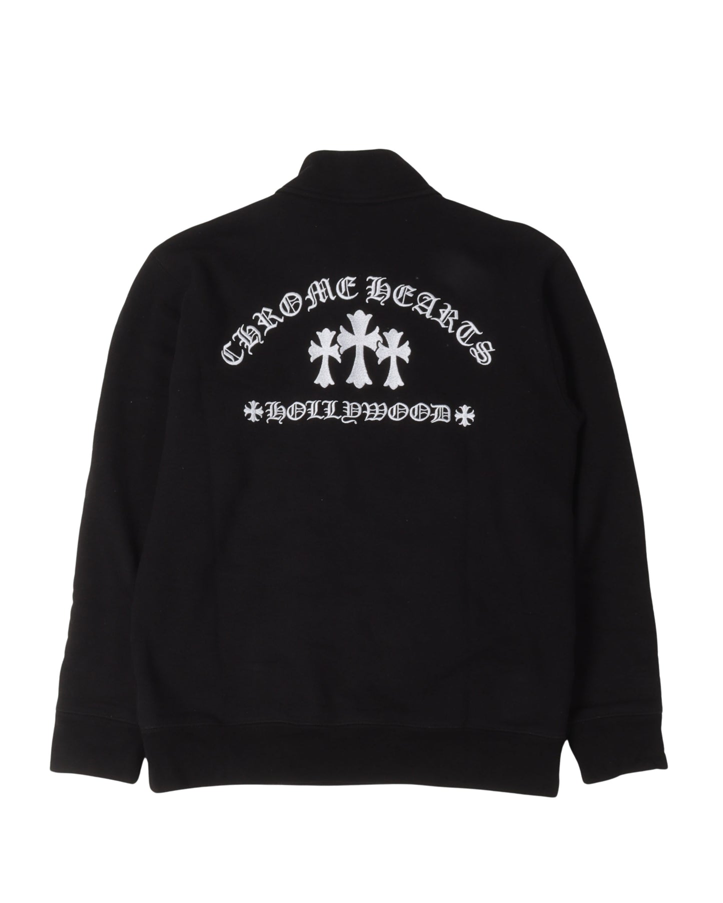 Embroidered Quarter Zip Sweatshirt