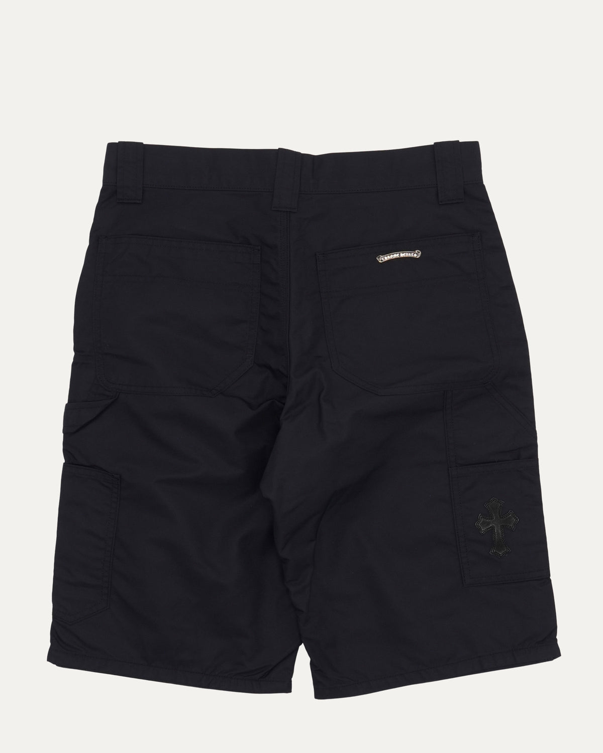 Nylon and Leather Double Knee Shorts