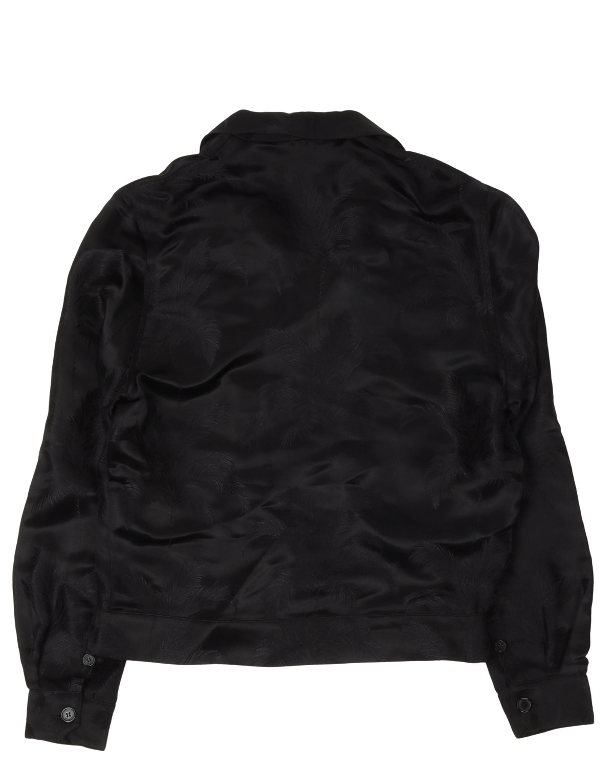 Tonal Floral Cropped Shirt