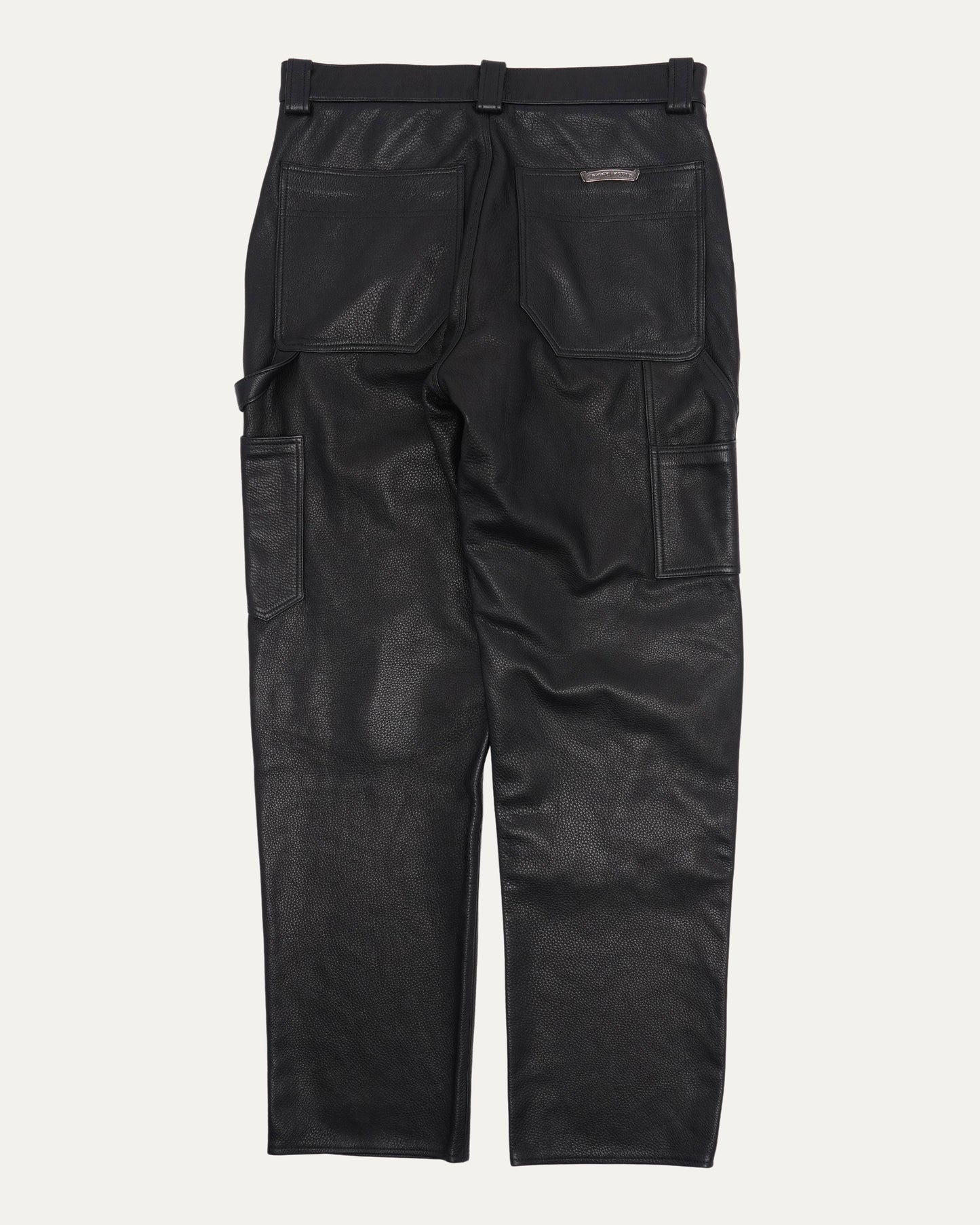 Fleur Knee Leather Carpenter Pants