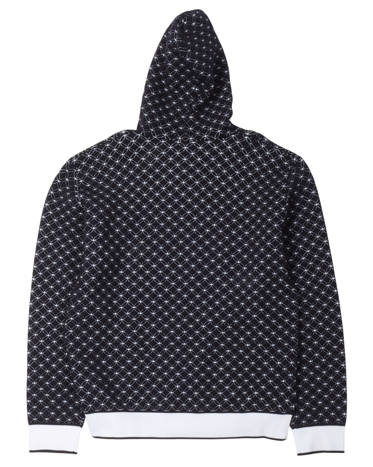 Patterned Knit Hoodie
