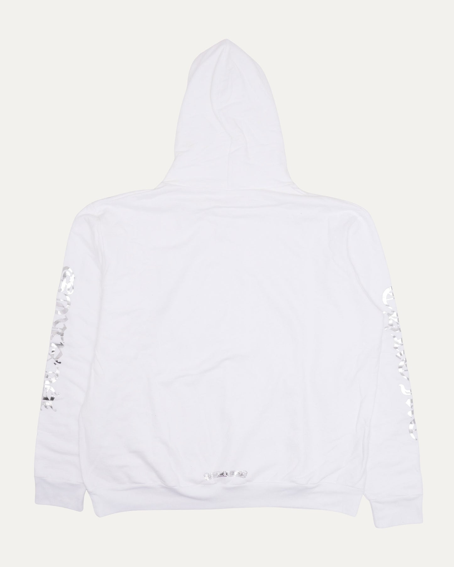 Metallic Print Vertical Logo Hoodie