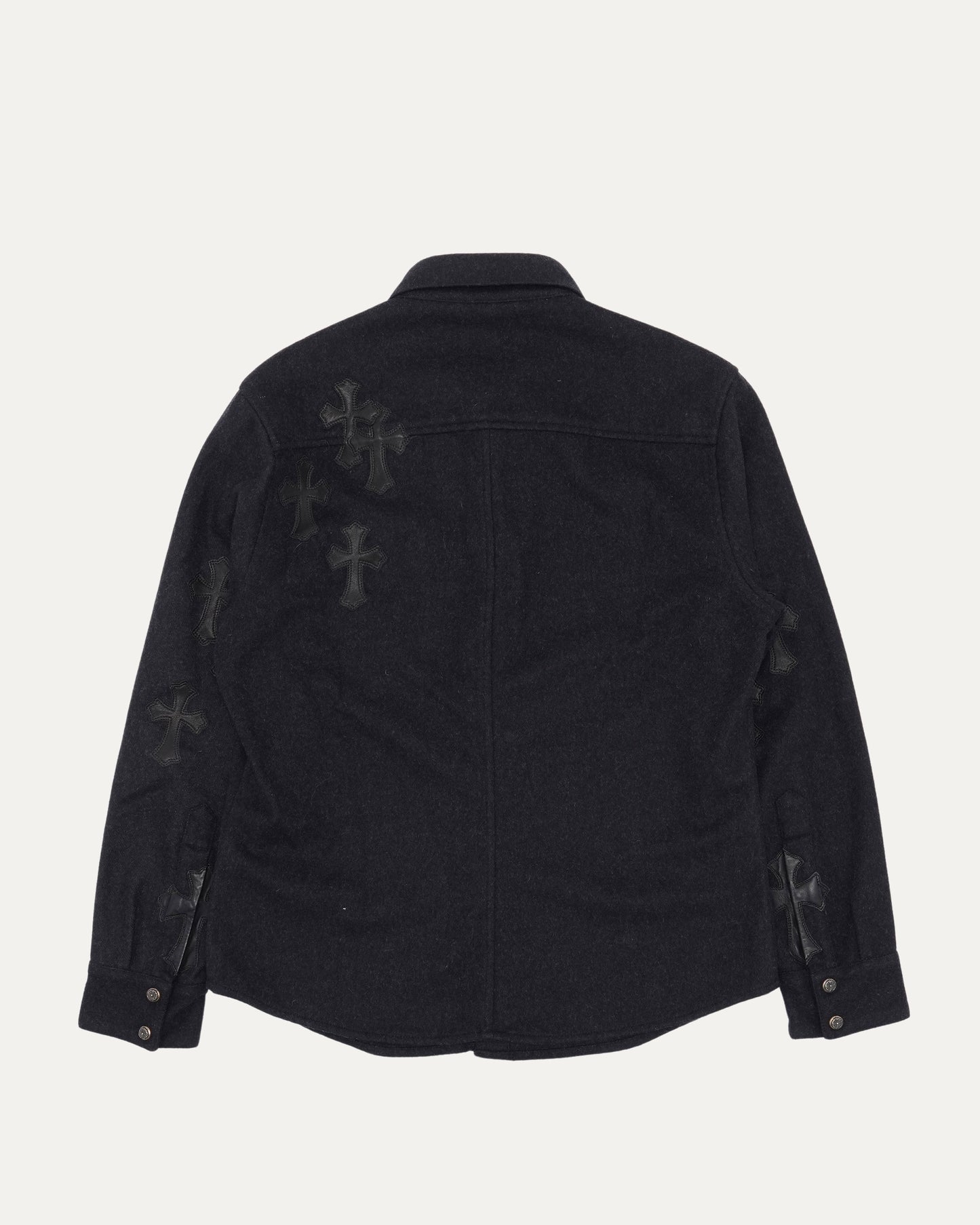 Cross Patch Virgin Wool and Cashmere Blend Shirt