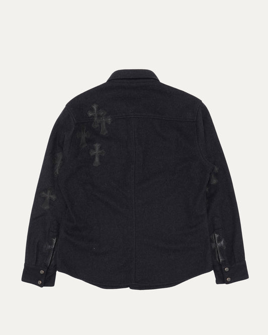 Cross Patch Virgin Wool and Cashmere Blend Shirt
