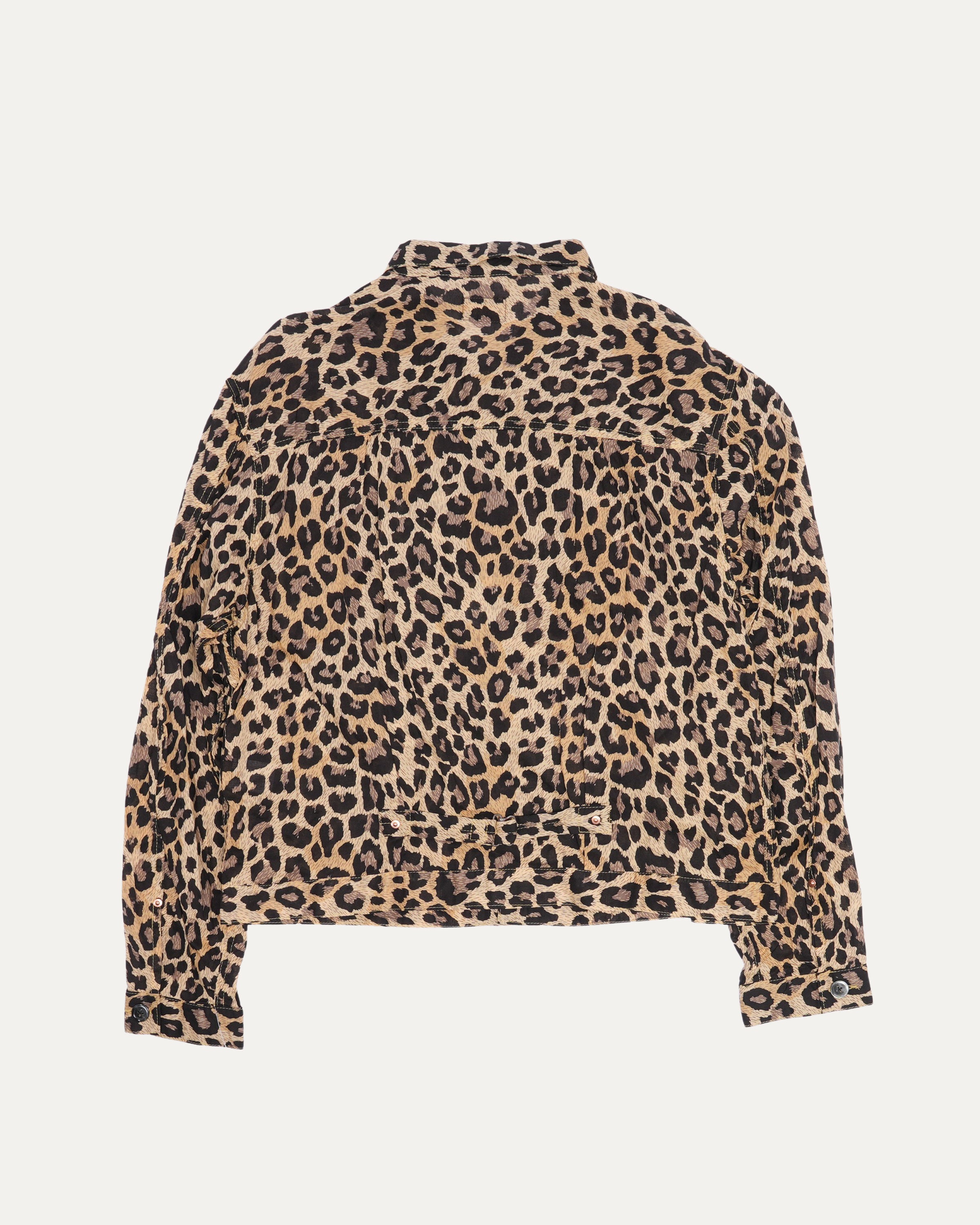 Leopard-Print Cotton-Gauze Shirt