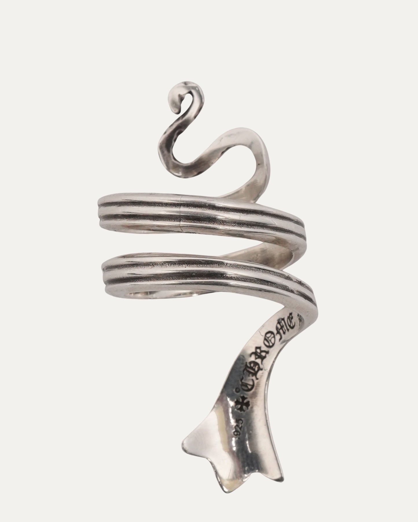Cross Tail Snake Ring