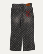 Distressed Monogram Jeans