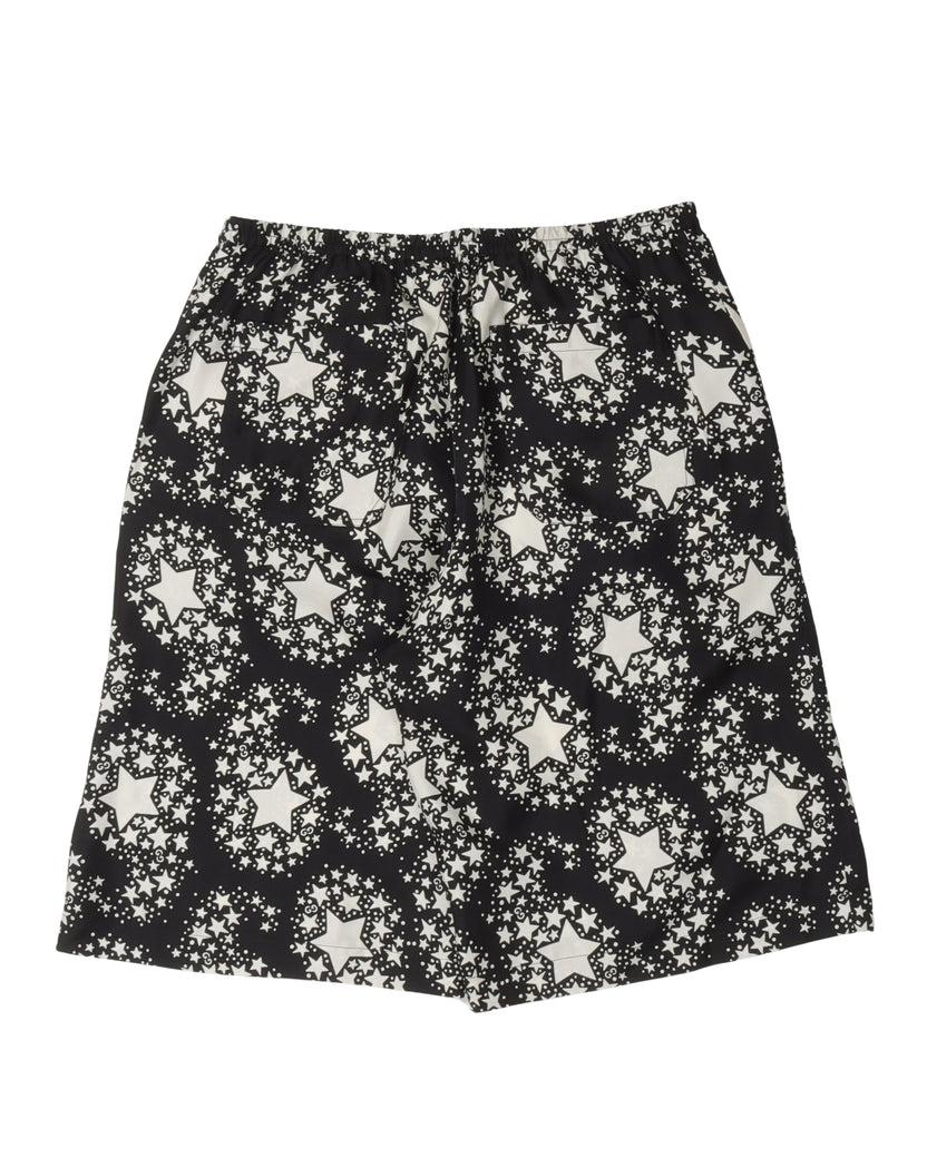 Silk Star Print Shorts