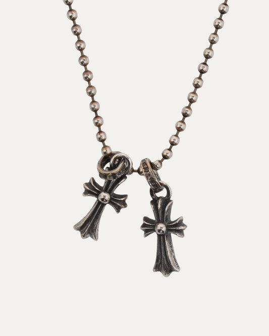 Double Baby Fat Pendant w/ Ball Chain