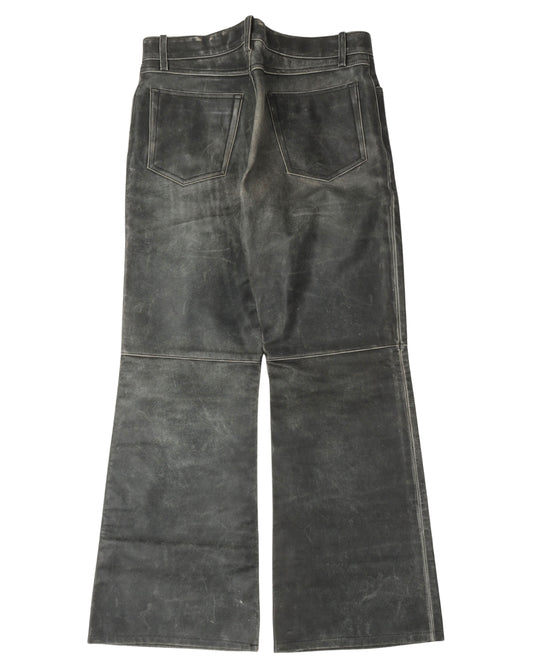 Flared Leather Pants