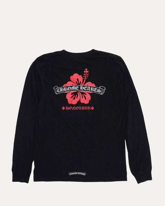 Honolulu Hibiscus Logo Long Sleeve Pocket T-Shirt
