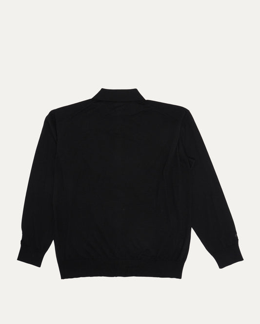 Silk Cashmere Blend Cross Patch Switchblade Cardigan Sweater