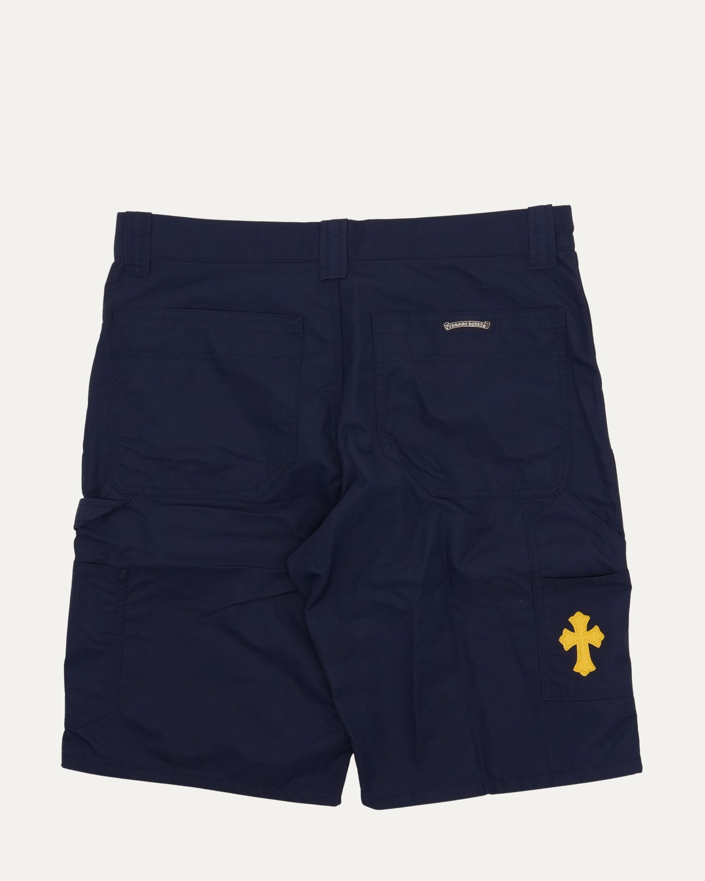 Nylon and Leather Double Knee Shorts