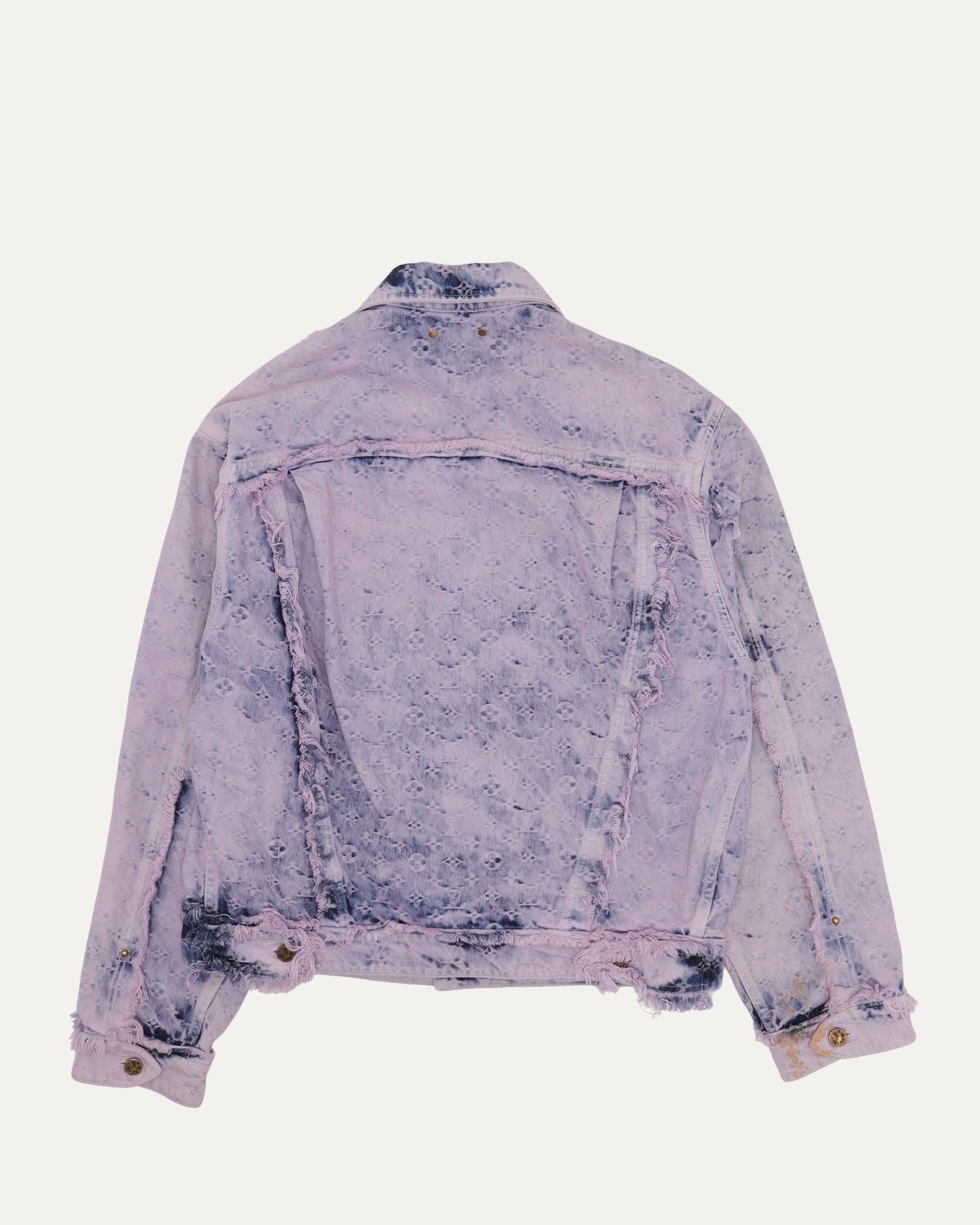 Frayed Monogram Denim Jacket