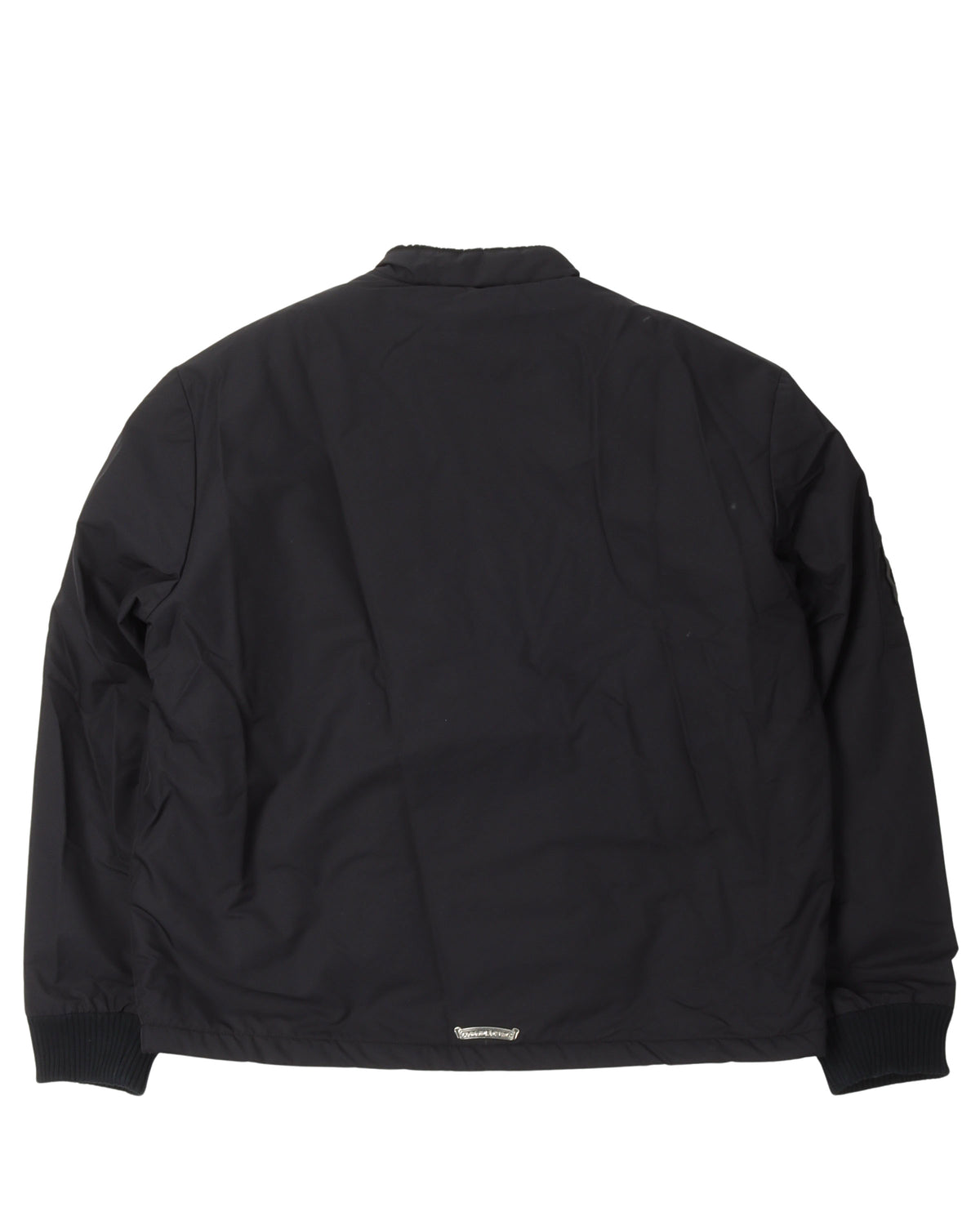 Faux Fur Lined Cemetery Cross Patch Racing Jacket