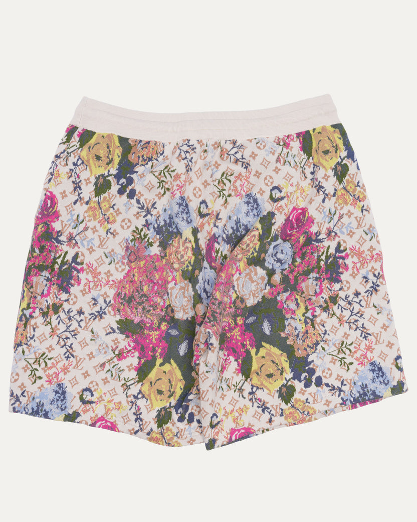 Floral Monogram Jacquard Shorts