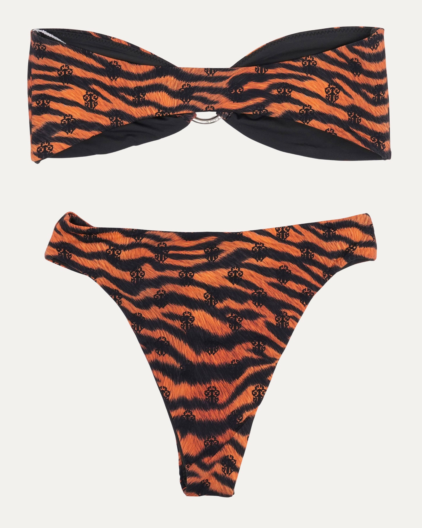 Tiger Bandeau Bikini Set