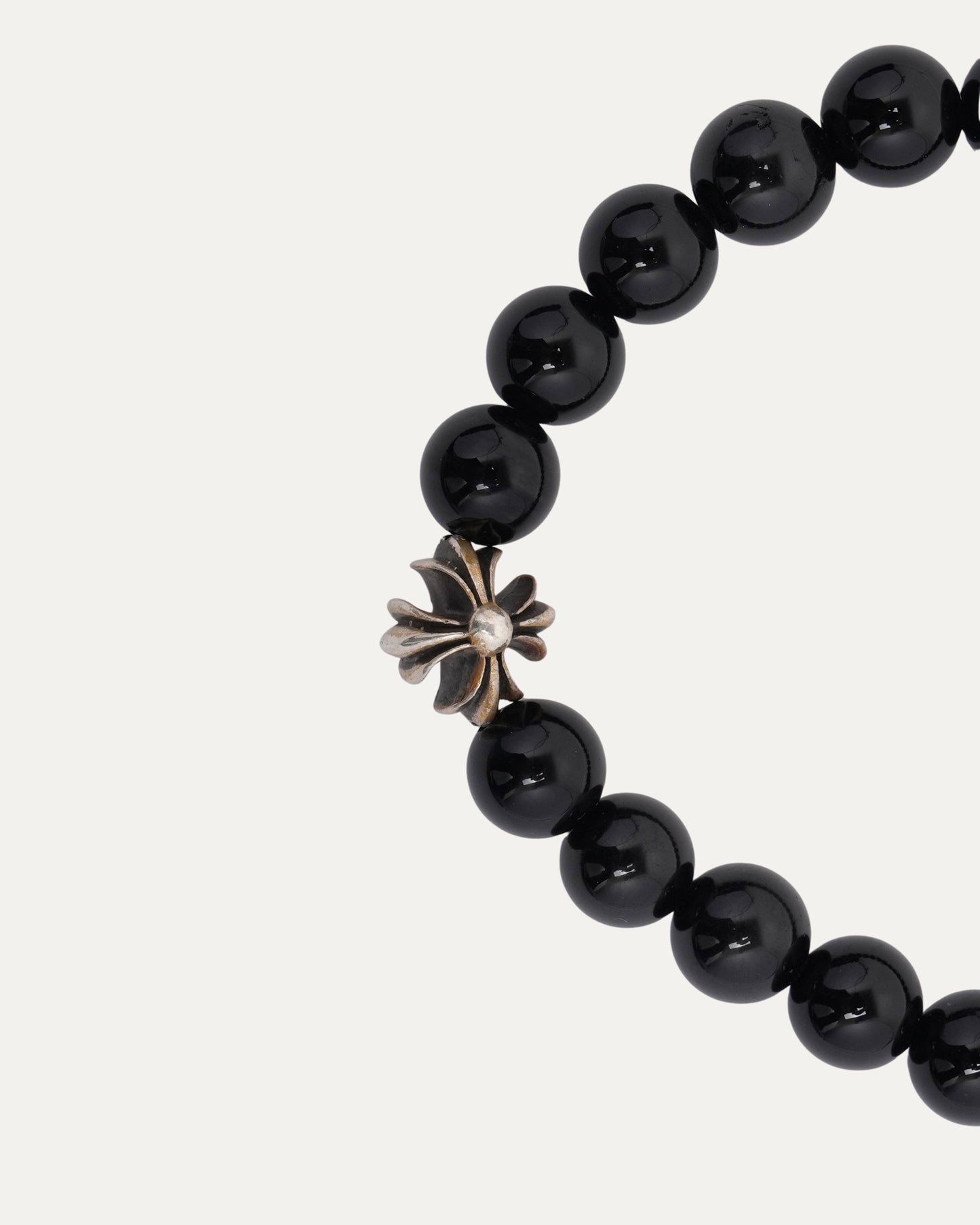 8mm Onyx Plus Cross Bead Bracelet