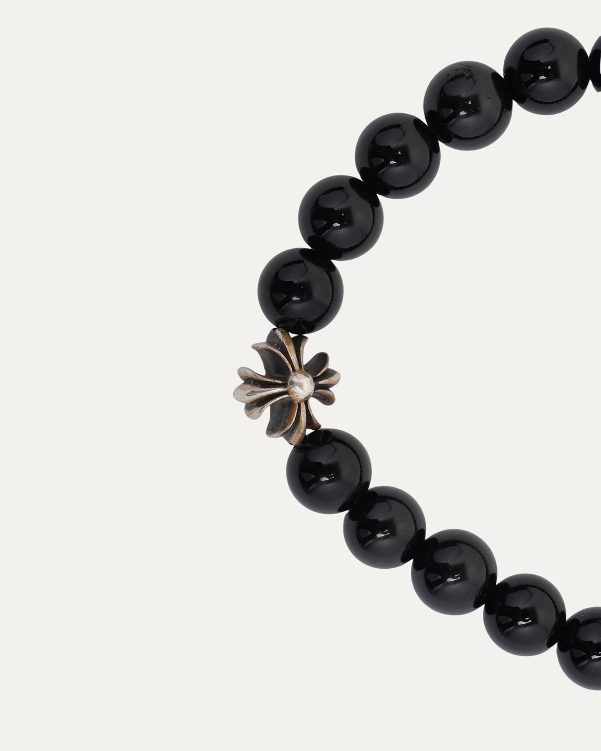 8mm Onyx Plus Cross Bead Bracelet