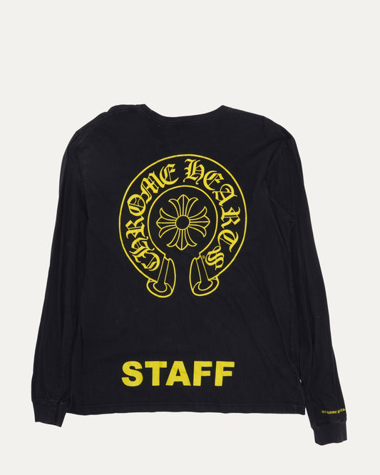 Horseshoe Logo Staff Long Sleeve Pocket T-Shirt