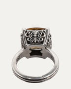 Citrine Butterfly Cross Cocktail Ring