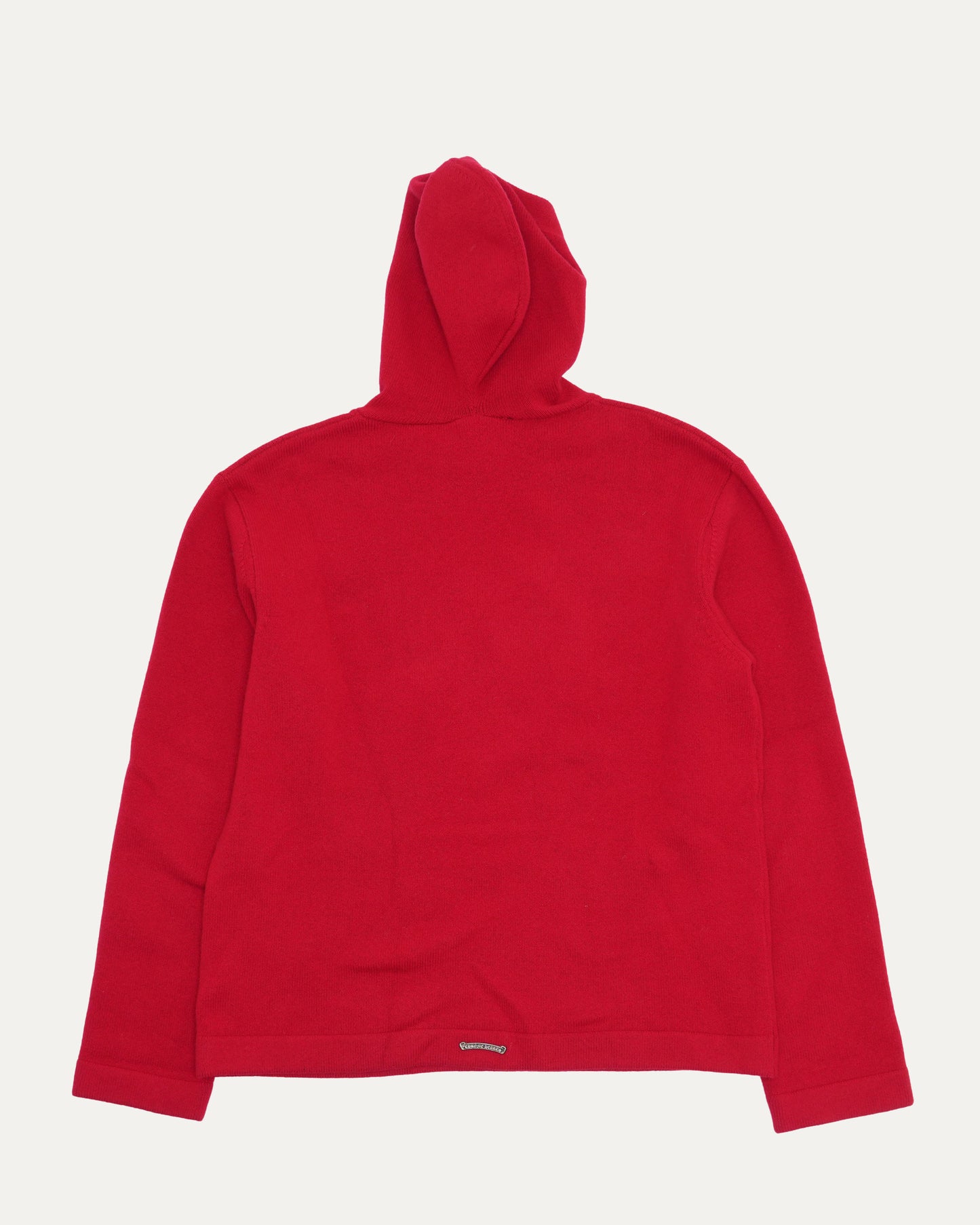 Triple Cross Patch Cashmere Blend Hooded Sweater