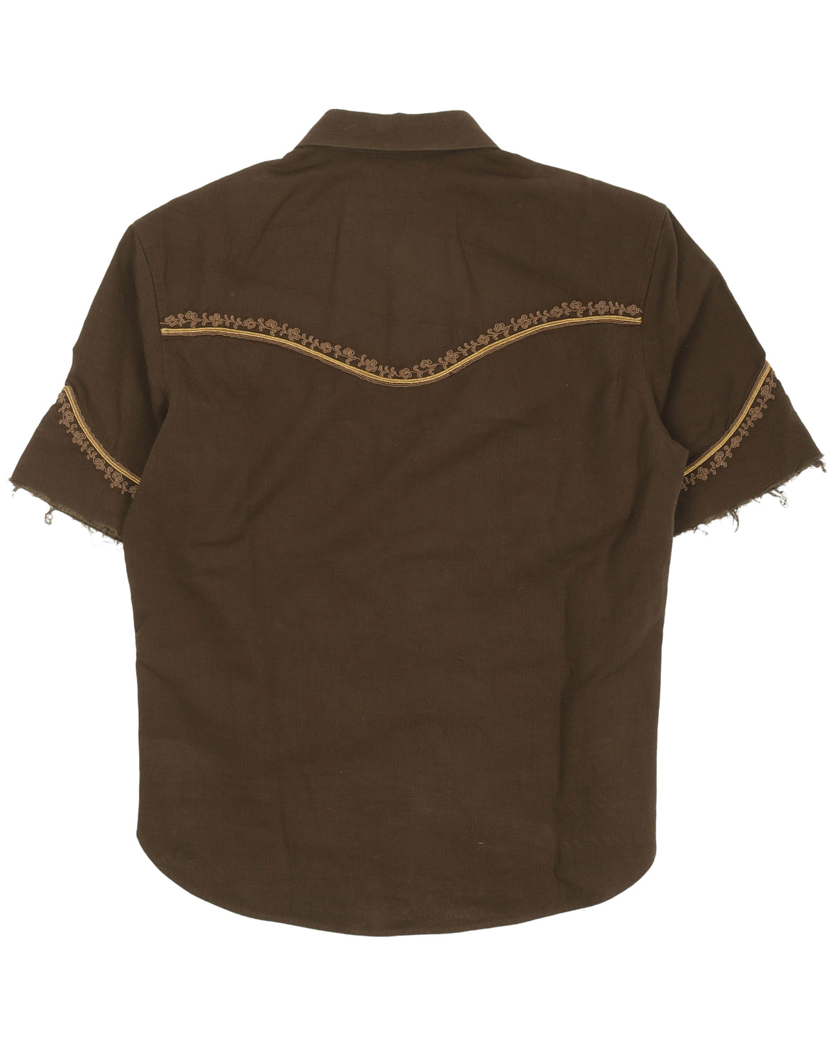 Raw Hem Western Shirt