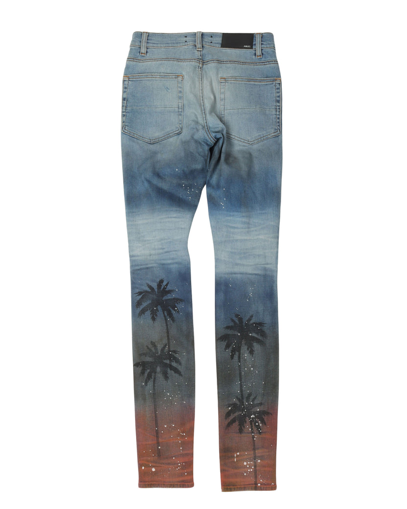 Painted Sunset Knee Rip Jeans