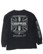 West Coast Choppers Chrome Logo Long Sleeve T-Shirt